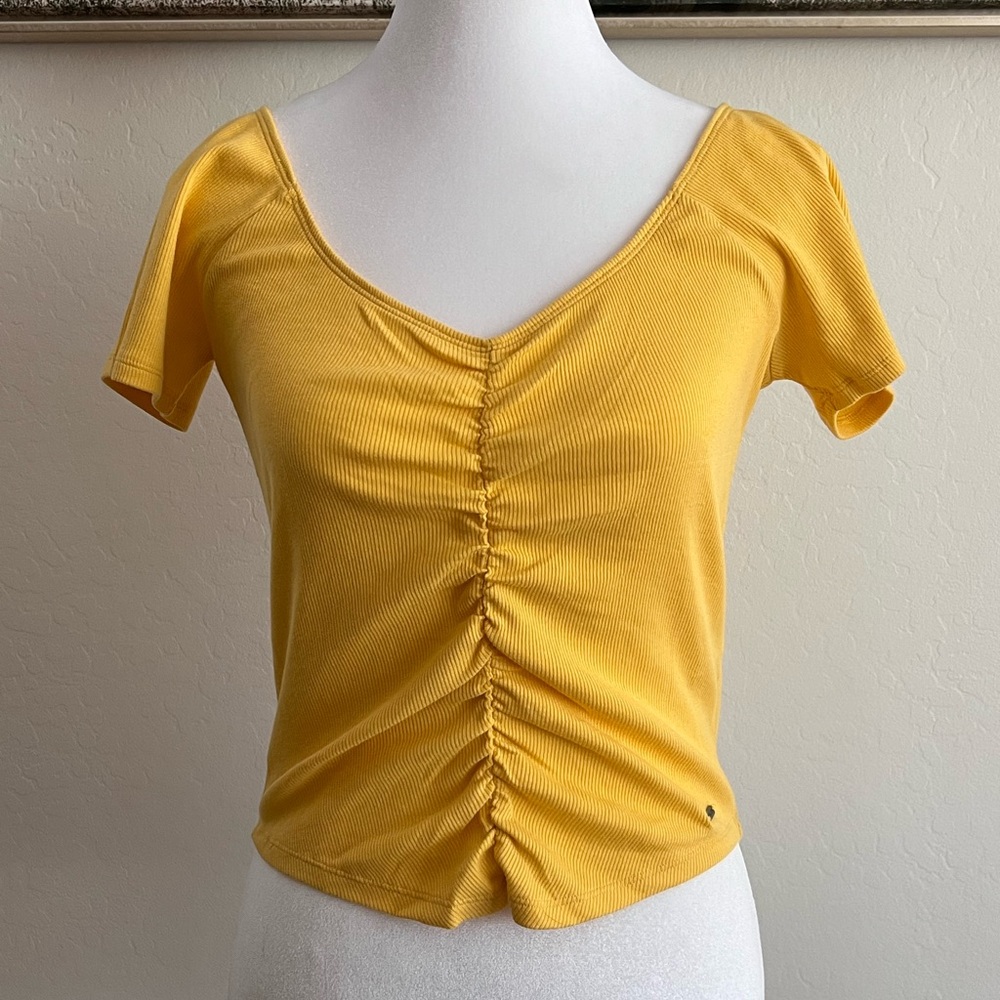 Yellow Hollister ribbed top